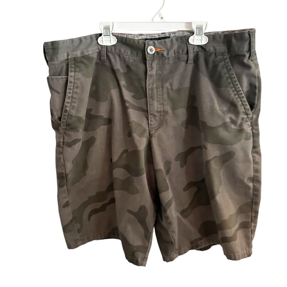 TONY HAWK Shorts CAMO print SIZE 38 gray green pattern casual chino pockets